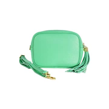 Msh Green Italian Leather Camera Bag