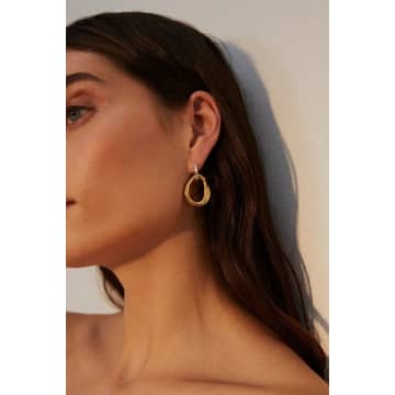 Shyla Meridean Silver & Gold Earrings In Metallic