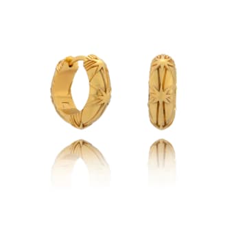 Rachel Jackson Star Bomb Chubby Hoop Earrings In Gold
