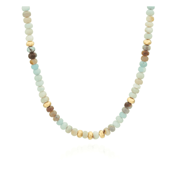 Anna Beck Amazonite Beaded Necklace In Gold
