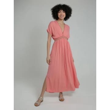 Nooki Design Salsa Smocked Maxi Dress In Pink