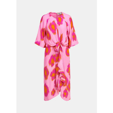 Essentiel Antwerp Dainty Leopard Dress In Pink