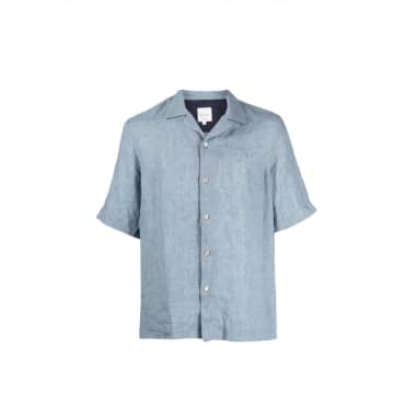 Paul Smith Short-sleeve Linen Shirt Blue