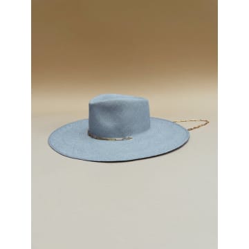 Van Palma "living Junior" Natural Straw Hat- Baby Blue