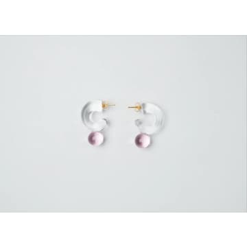 Levens Jewels | Drop Mini Hoops Rosa Earrings In Pink