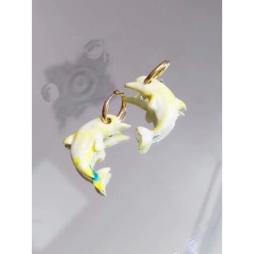 Levens Jewels | 0. Dolphin Yellow Earrings