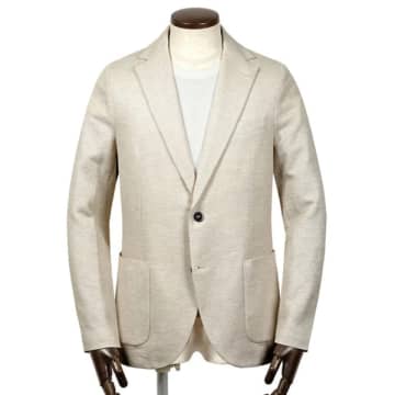 Circolo 1901 - Cream Linen And Cotton Blend 2 Button Jacket In Neutrals