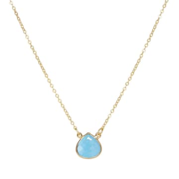 Ashiana London Cosmos Necklace Turquoise In Gold