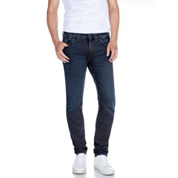 Replay Hyperflex Re-used Mickym Slim Tapered Jeans In Blue