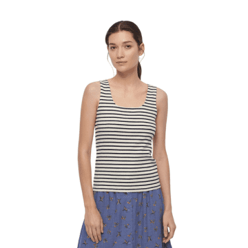 Nice Things Striped Rib Tank Top In 134 From