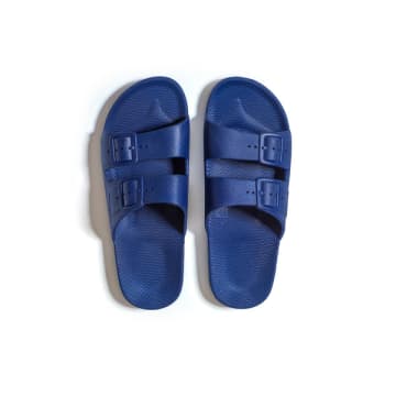 Shop Freedom Moses Navy Slides In Blue