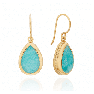 Anna Beck Amazonite Drop Earrings Gold