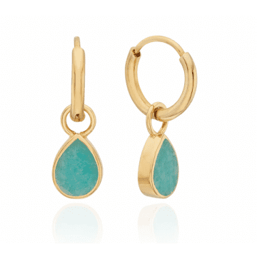 Anna Beck Amazonite Charm Earrings Gold