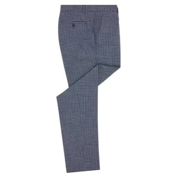Remus Uomo Lucian Check Suit Trouser In Blue