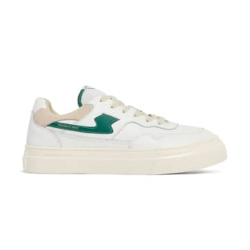 S.w.c Stepney Workers Club Pearl S-strike Shoes White / Green Leather
