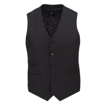 Fratelli Textured Suit Waistcoat In Black