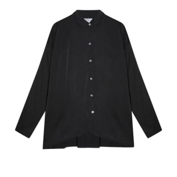 Cashmere-fashion-store Crossley Silk Mix Blouse Sollen Langmarm In Black