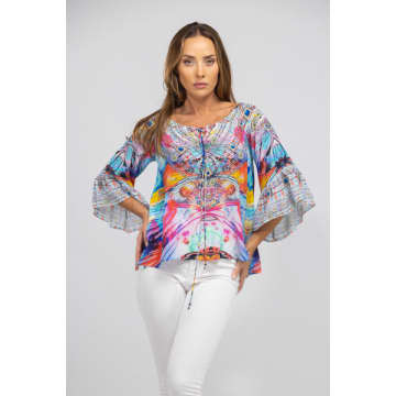 Inoa Boho Crystals With Canberra Print Top