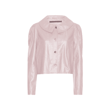 Mdk Pale Pink Heal Leather Shirt Jacket