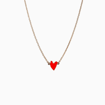 Titlee Grant Heart Necklace In Red