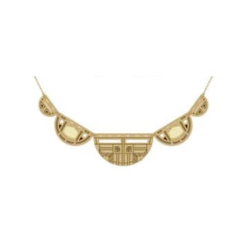 Amélie Blaise Ivory Aztec Necklace In Metallic