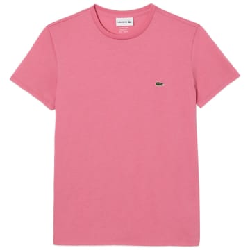 Shop Lacoste Pima Cotton T-shirt Th6709 In Pink