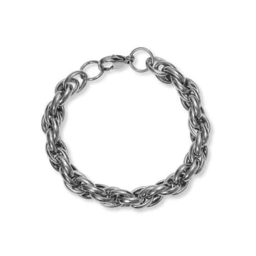 A Weathered Penny Silver Knot Bracelet In Metallic