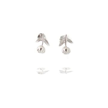 Curiouser Collection Sterling Silver Tulip Stud Earrings In Metallic