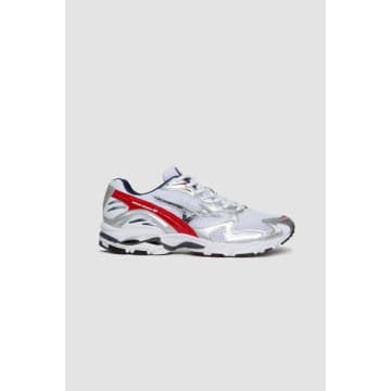 MIZUNO WAVE RIDER 10 WHITE/INSIGNIABLUE/HIGHRISKRED SHOES