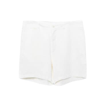 La Paz Maciel Off White Linen Shorts