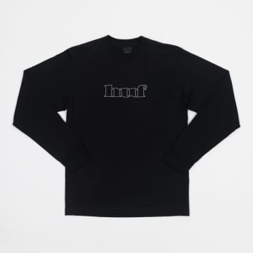 Shop Huf Certificate Chest Logo Long Sleeve T-shirt In Black
