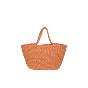 Pieces Orange Cotton Basket Bag