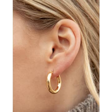 Nordic Muse Gold Classic Hoop Earrings, Waterproof