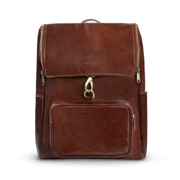 Burrows And Hare Leather Backpack In Neutrals