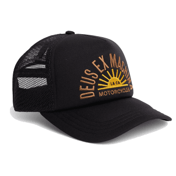 Deus Ex Machina Sunflare Trucker Trucker Hat In Black