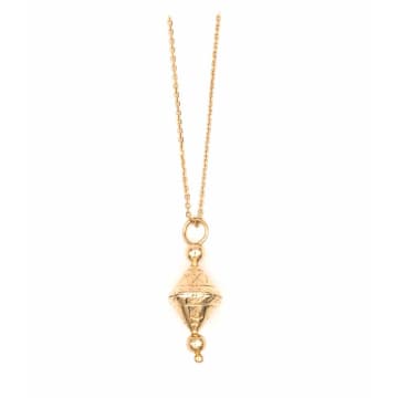 Shop Luj Paris Indian Spinning Top Long Necklace In Gold