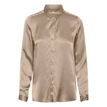 Slagschip Mentor barrière Inwear Premium Leonore Silk Shirt Desert Taupe | ModeSens