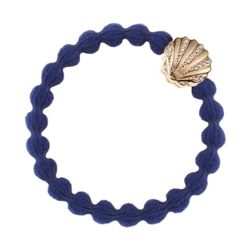 Byeloise Navy Seashell Hairband In Blue