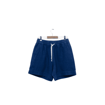 La Paz Relaxed Shorts In Blue Linen From