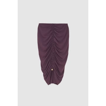 Patrizia Pepe Blazon Purple Drawstring Skirt