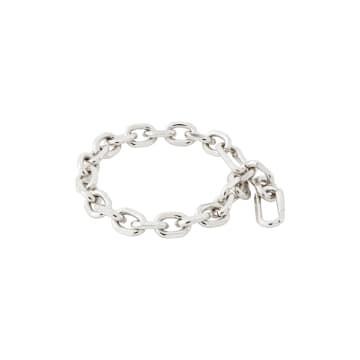Pilgrim Euphoric Silver Plated Cable Chain Bracelet In Metallic