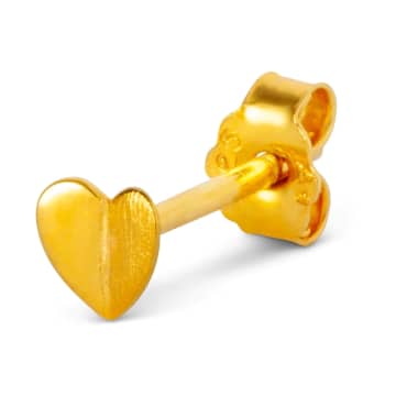 Lulu Copenhagen Heart Earring In Gold