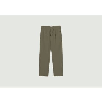 Knowledge Cotton Apparel Loose Trousers In Organic Linen