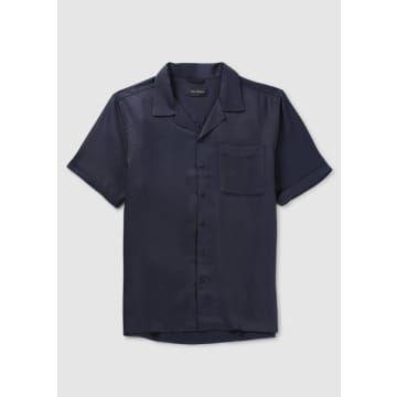 Oliver Sweeney Mens Ravenshead Tencel Shirt In Navy In Blue