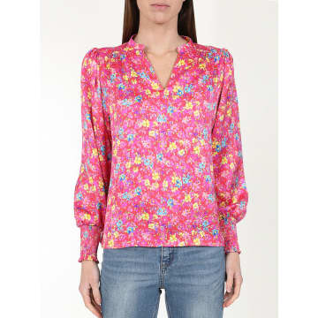 Sirens Dawn Blouse Pink Ditsy Floral