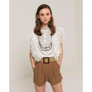 Silvian Heach Yandon Belted Shorts In Cathay Spice