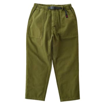 Gramicci Loose Tapered Cropped Trousers In Green