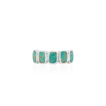 Anna Beck Turquoise Multi Cushion Ring In Blue