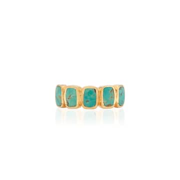 Anna Beck Turquoise Multi Cushion Ring In Blue