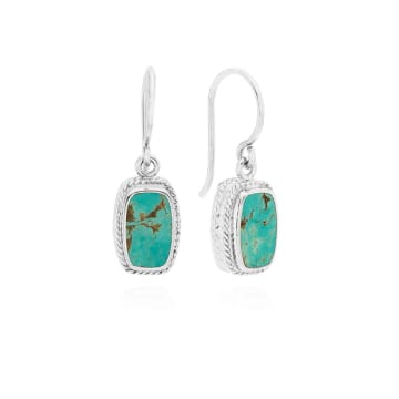 Anna Beck Turquoise Cushion Drop Earrings In Blue
